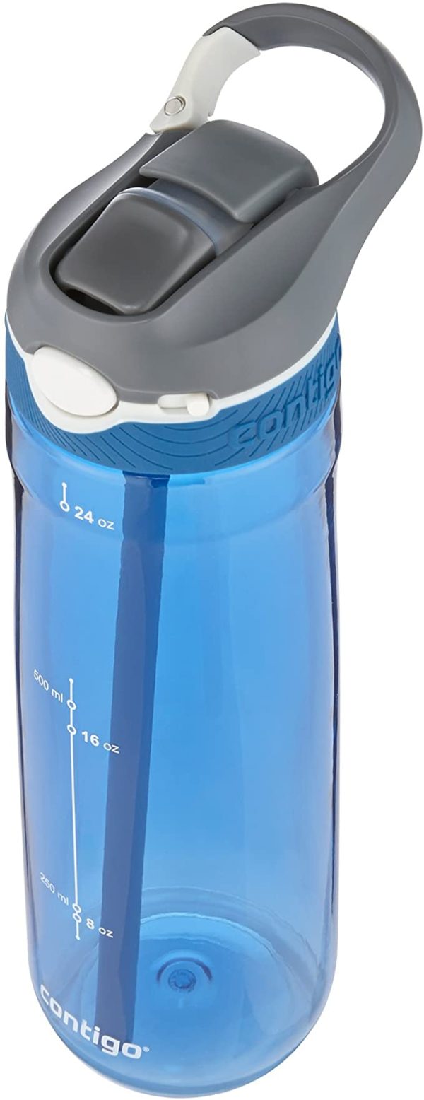 Autospout Straw Ashland Water Bottle, 24 Oz, Stormy Weather/Vibrant Lime/Monaco, 3-pack - Image 2