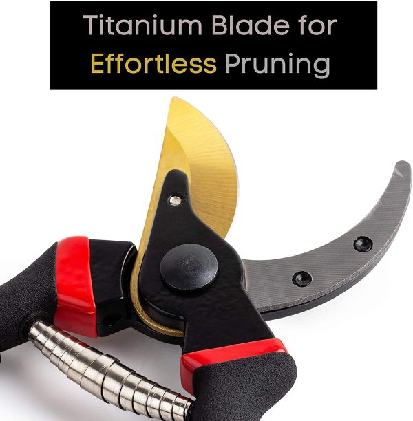 Pruning Shears, Garden Shears, 8" Professional, Garden Scissors, Gardening Shears, Garden Clippers, Bypass Pruners, Garden Shears Pruning, Pruning Scissors, Garden Tools, Garden Supplies - Image 4