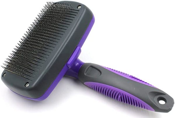 Self Cleaning Slicker Brush – Gently Removes Loose Undercoat, Mats and Tangled Hair – Your Dog or Cat Will Love Being Brushed with The Grooming Brush - Image 3