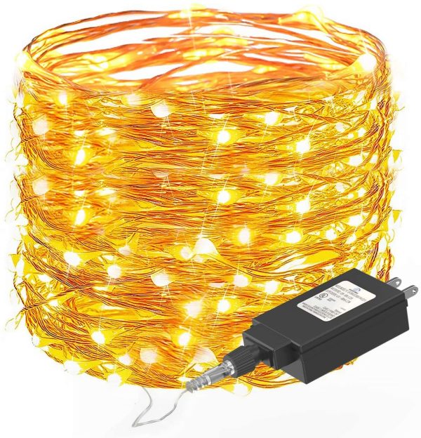 Fairy String Lights 33ft with 100 LEDs,Ittiot Christmas Lights Waterproof Outdoor & Indoor Decorative Lights for Bedroom, Garden, Patio, Parties, UL Power Supply Copper Wire Lights