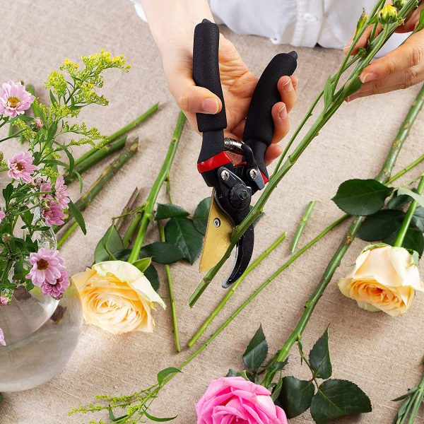 Pruning Shears, Garden Shears, 8" Professional, Garden Scissors, Gardening Shears, Garden Clippers, Bypass Pruners, Garden Shears Pruning, Pruning Scissors, Garden Tools, Garden Supplies - Image 2